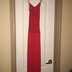 Long crochet top dress